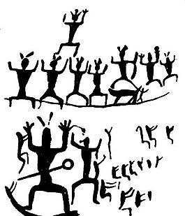 岩石壁画 原始社会图案 中国传统图案_12