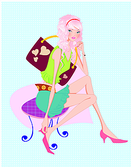 人物剪影插畫素材圖片