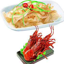 海蜇丝 龙虾图片
