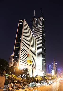 深圳地王大廈夜景圖片