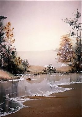 自然风景 丙烯画 装饰画_0039