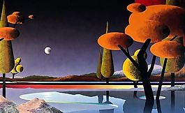 自然风景 丙烯画 装饰画_0017