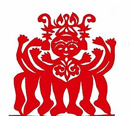 人物 窗花剪紙 民間美術_0179