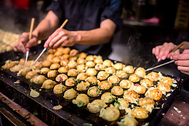 丸子小吃美食背景