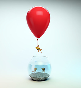 金魚缸與氣球