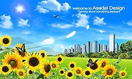 自然風情 現代插圖 分層素材 PSD格式_0152
