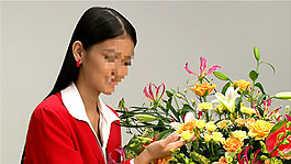 美女與鮮花視頻素材