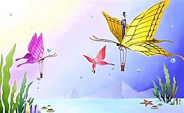 幻想國 插圖漫畫模板 分層素材 psd格式_19