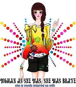 時(shí)尚女孩 彩繪人物 分層 PSD _0086