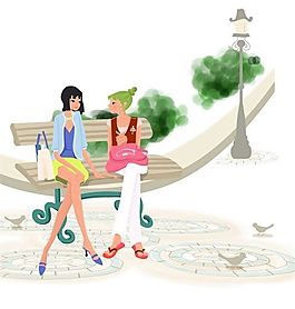 時尚女孩 彩繪人物 分層 PSD _0073