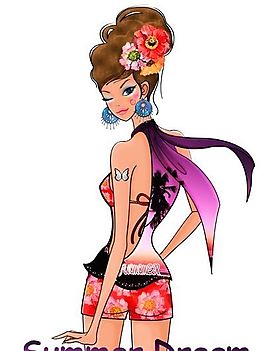 時尚女孩 彩繪人物 分層 PSD _0053