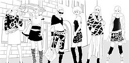 時尚女孩 彩繪人物 分層 PSD _0002