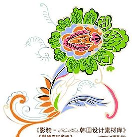時尚彩繪花草 裝飾圖案 分層 PSD_1122