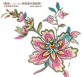 時尚彩繪花草 裝飾圖案 分層 PSD_1119