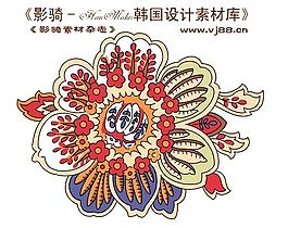 時(shí)尚彩繪花草 裝飾圖案 分層 PSD_1118