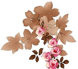 彩绘花草 韩式花纹 PSD_1099