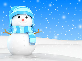 雪地上的雪人