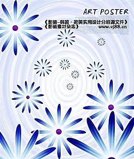 韓式花紋 韓式底紋素材模板 分層素材 PSD_0111