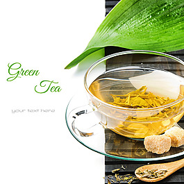 綠茶背景素材