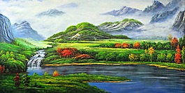 油畫山水畫
