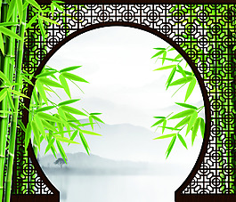竹子背景墻