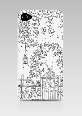 iPhone手機殼花紋花園秘密