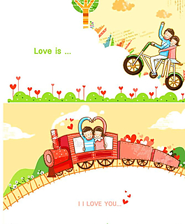 卡通火車圖片