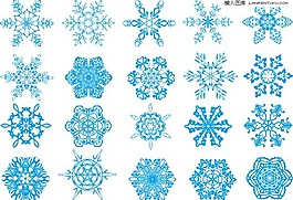 各种形状的雪花EPS矢量素材