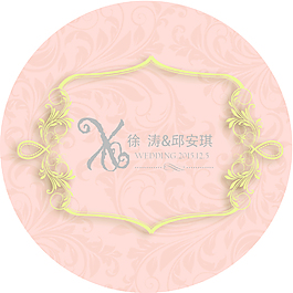 圓形logo婚禮圖