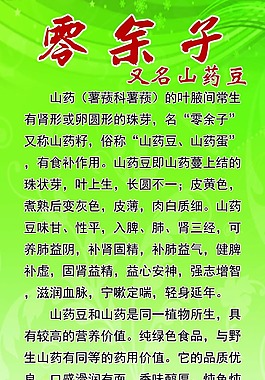 山药豆 零余子宣传单