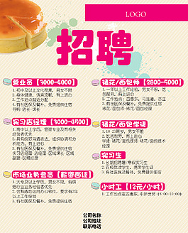 招聘海報到蛋糕店底紋甜品