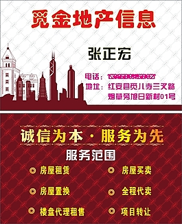 覓金地產信息名片