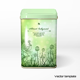 梦幻光斑茶叶包装罐图片