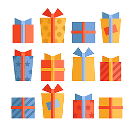 彩色禮盒矢量