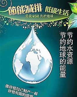 節(jié)能減排 公益廣告 分層PSD 15