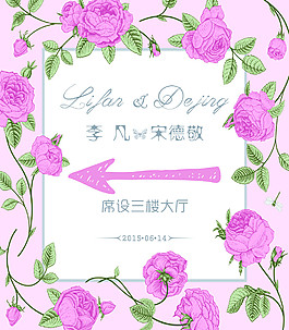 婚礼指示牌