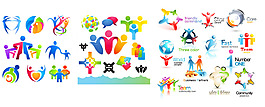 多款抽象人物logo