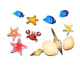 海底魚和星星