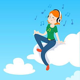 聽音樂的女孩