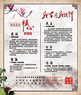 核心價值觀展板素材