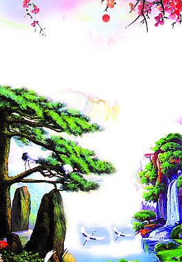 山水風(fēng)景畫(huà)