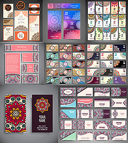 時(shí)尚民族花紋BANNERS設(shè)計(jì)矢量素材