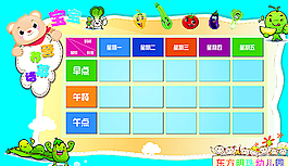 幼兒園食譜異形展板圖片