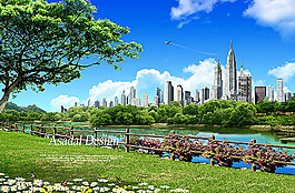 城市規化展板背景