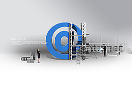 网站建筑海报