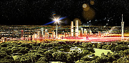 城市夜景房地產(chǎn)海報
