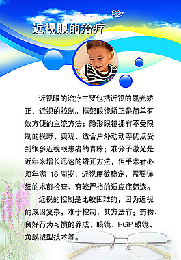 眼科保健知識展板PSD素材