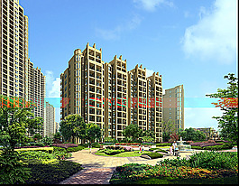 小區(qū)景觀效果圖