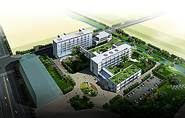 公司建筑鳥瞰圖
