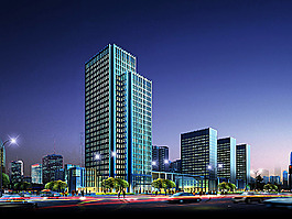 城市夜景圖